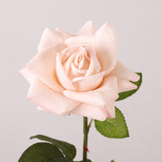 Artificial Blooming Rose Stem 12 Inch Real Touch Silk Flower