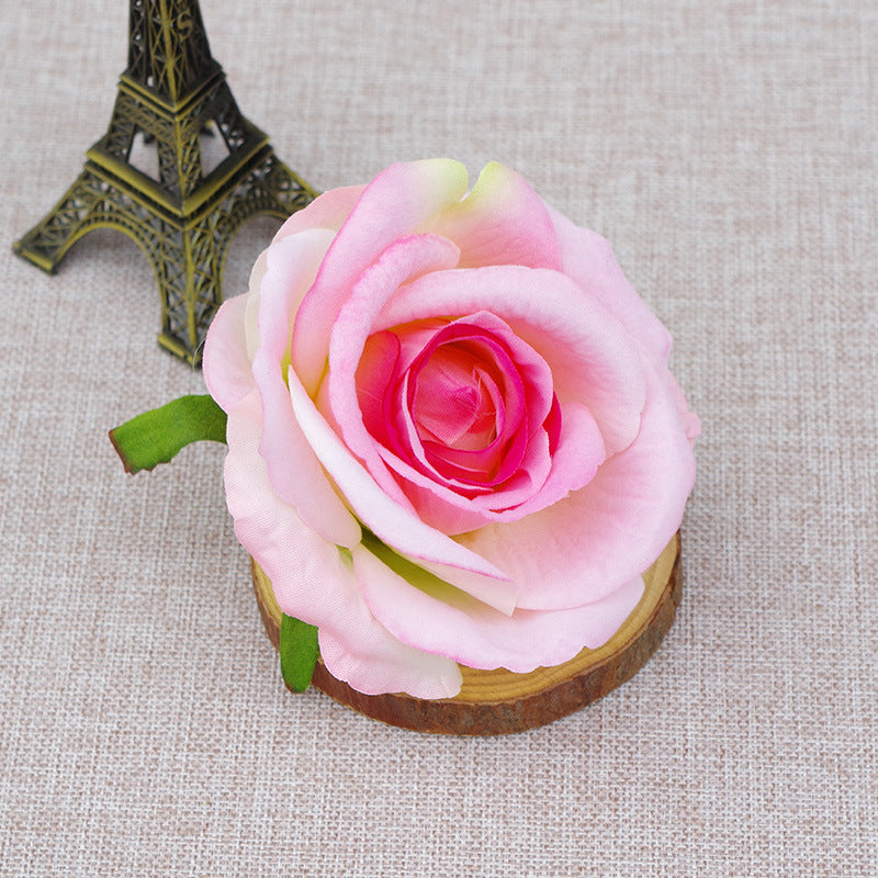 10 Pcs Artificial Bionic Flannel Rose Heads for DIY Wedding Party Baby Shower Decoration