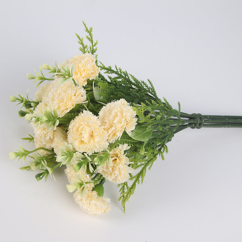 12.6 Inch Artificial Silk Carnation Bouquet Bulk Wholesale