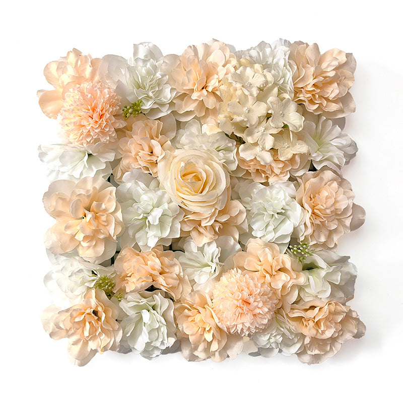 15 x 15 Inch 3D Silk Rose Flower Wall Panels Bulk Floral Decorative Panels