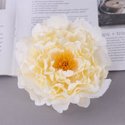 2 Pcs Artificial Faux Peony Flower Heads for Crafts, Bulk Pack