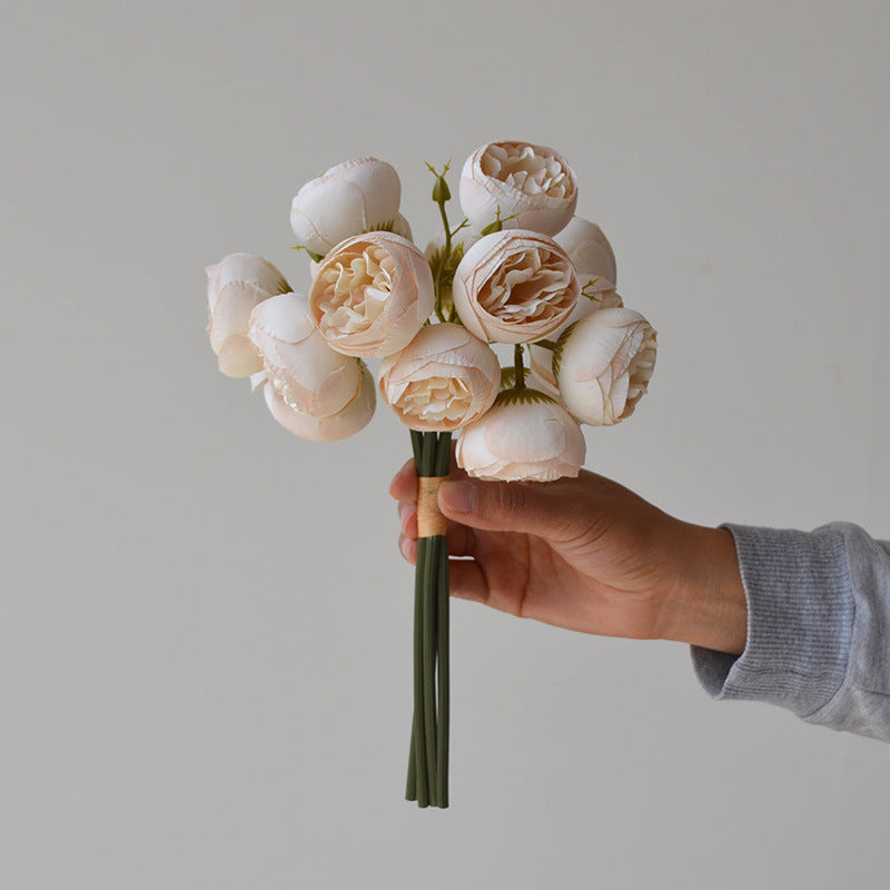 11 Inch Artificial Peony Buds Bouquet 10 Pcs Autumn Fall Colors for Wedding Centerpieces Home Decor Thanksgiving