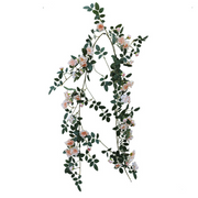 6 Ft Artificial Begonia Flower Garland UV Resistant Outdoor Garden Decor