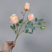 26.4 Inch Artificial Autumn Rose Stems Spray, 10 Pcs Realistic Fall Flowers for Thanksgiving Tabletop Wreath DIY Decor