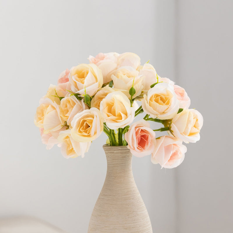 13 Inch Silk Artificial Rose Bouquet, 10 Stems, Bulk Wholesale Flowers