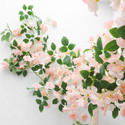 69 Inch Artificial Pink Cherry Blossom Vine for Spring Decor, Bulk Quantity