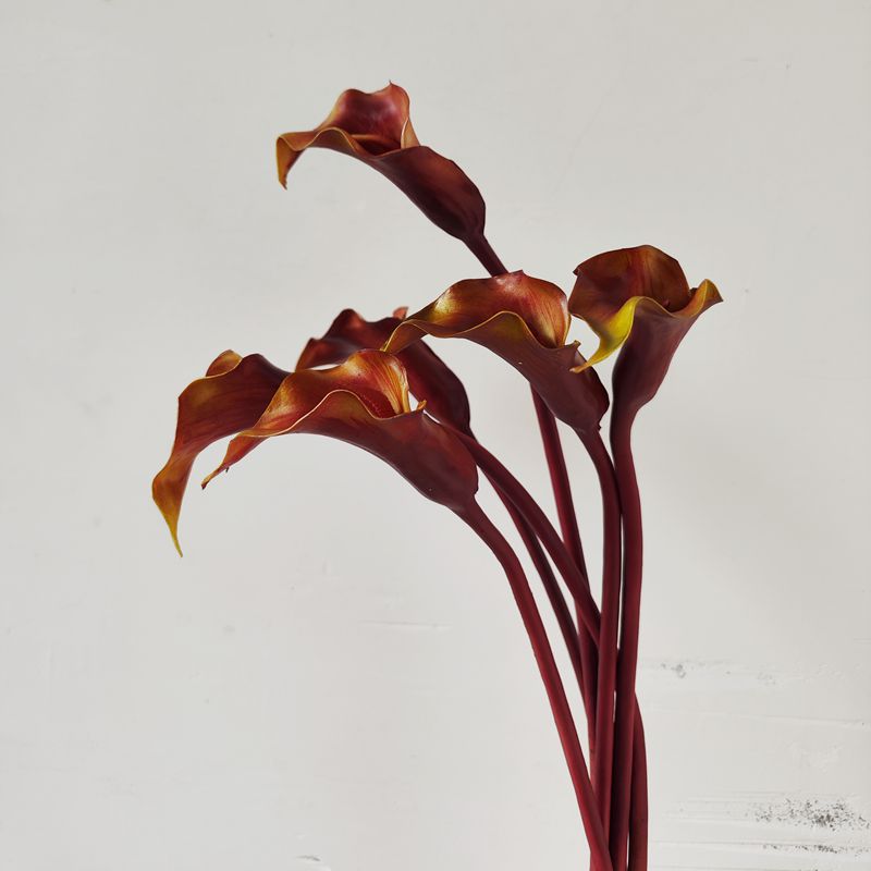 25.5 Inch Artificial Calla Lilies Long Stems Real Touch Bulk 10 Pcs Silk Flowers