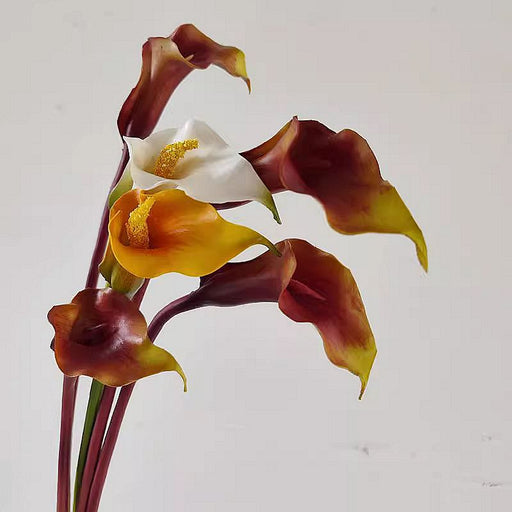 25.5 Inch Artificial Calla Lilies Long Stems Real Touch Bulk 10 Pcs Silk Flowers