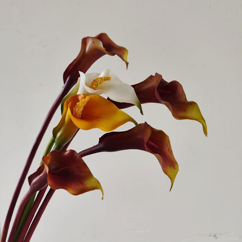 Bulk Real Touch Calla Lilies Long Stem Artificial Florals 25.5" Wholesale