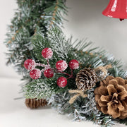 Christmas Hat Wreath with Berries, Pine Cones, and Bell – Holiday Decorative Wreath, Bulk Wholesale