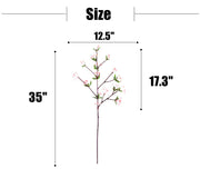 35 Inch Artificial Christmas Mistletoe Branches with Fruits, 10 Pcs Bulk Stems