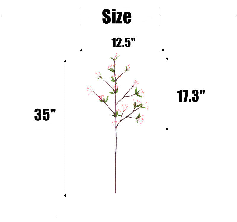 35 Inch Artificial Christmas Mistletoe Branches with Fruits, 10 Pcs Bulk Stems