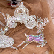 Bulk Clear Christmas Tree Ornaments 50 Pcs Holiday Hanging Decorations