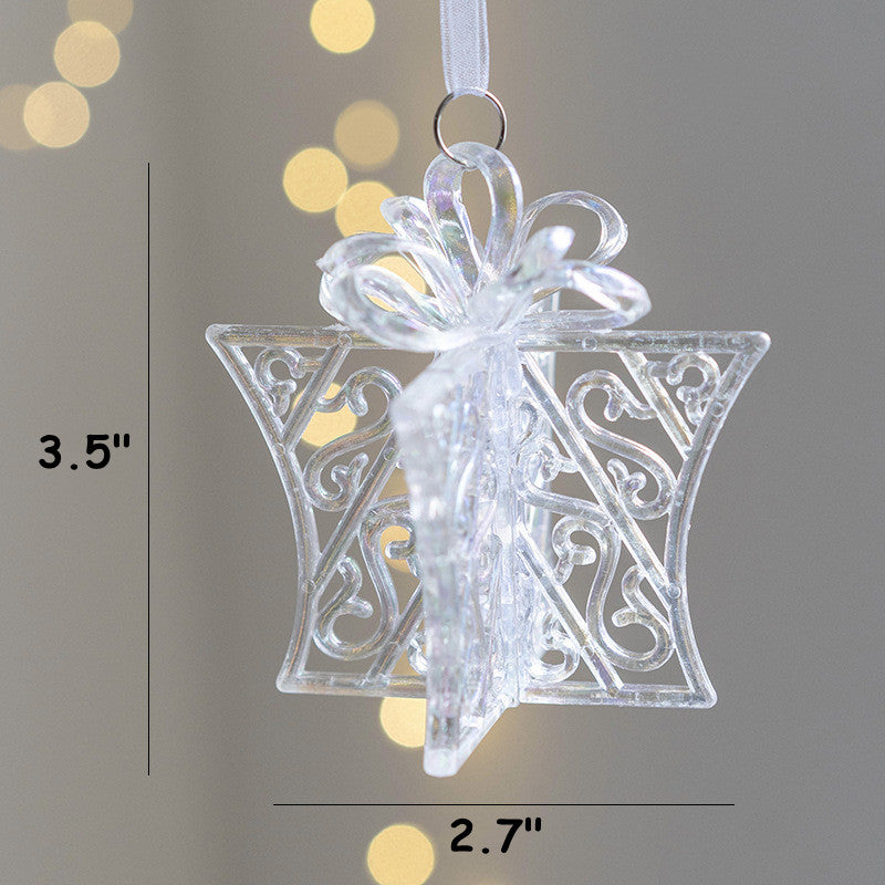Bulk Clear Christmas Tree Ornaments 50 Pcs Holiday Hanging Decorations