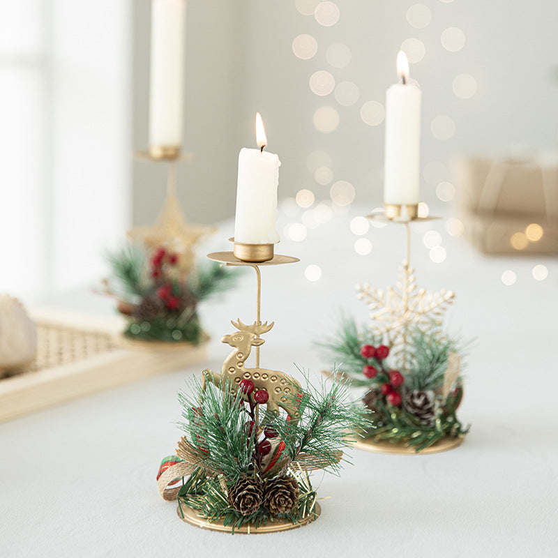 Bulk Christmas Metal Candle Holder Table Centerpiece Wholesale