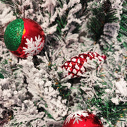 9 Ft Artificial Snowy Cedar Garland with Ornaments, Luxury Holiday Decoration, Bulk Quantity