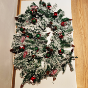 9 Ft Artificial Snowy Cedar Garland with Ornaments, Luxury Holiday Decoration, Bulk Quantity