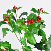 16.5 Inch Artificial Christmas Holly Berry Bush with Leaves, Bulk Wholesale, Holiday Decoration