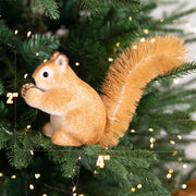 Christmas Squirrel Ornament 12 Pcs Hanging Decorations for Tree Holiday Bulk Set