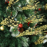 5 Pcs Artificial Glitter Berry Long Stems Christmas Flower Arrangement Decoration