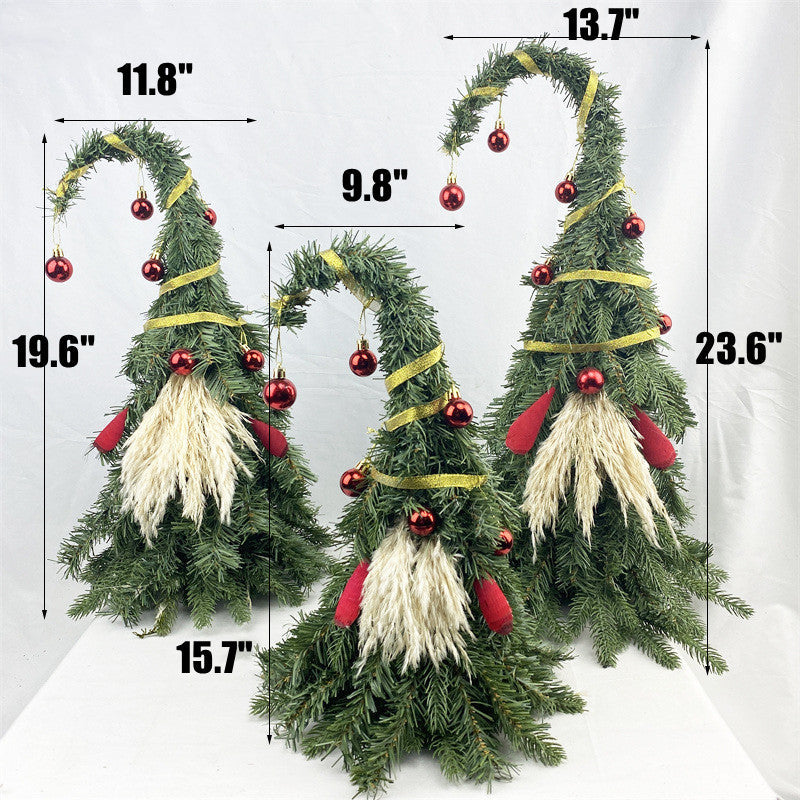 Artificial Gnome Tree Christmas Decoration with Ornaments, Bulk Wholesale Quantity
