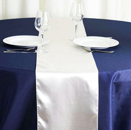 Bulk 4 Pack Satin Table Runner 12 x 108 Inch Long Wholesale