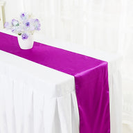 Bulk 4 Pack Satin Table Runner 12 x 108 Inch Long Wholesale