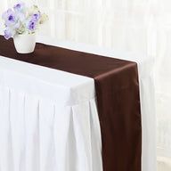Bulk 4 Pack Satin Table Runner 12 x 108 Inch Long Wholesale