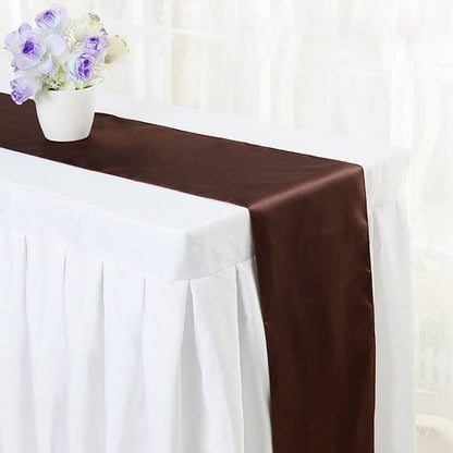 Bulk 4 Pack Satin Table Runner 12 x 108 Inch Long Wholesale