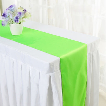 Bulk 4 Pack Satin Table Runner 12 x 108 Inch Long Wholesale