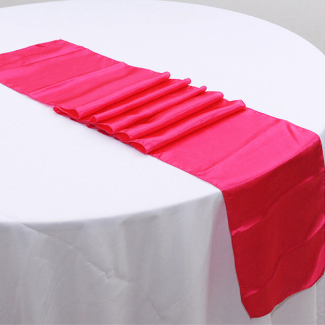 Bulk 4 Pack Satin Table Runner 12 x 108 Inch Long Wholesale