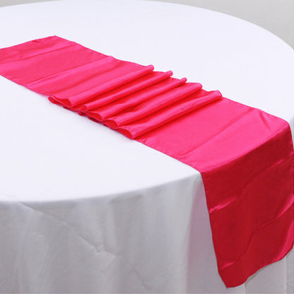 Bulk 4 Pack Satin Table Runner 12 x 108 Inch Long Wholesale