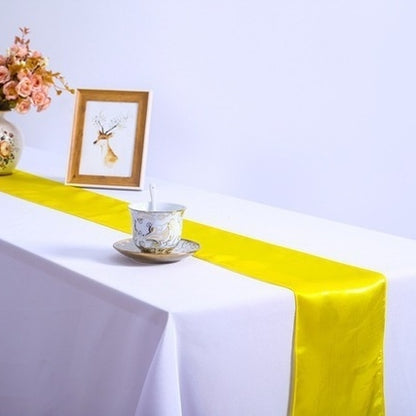 Bulk 4 Pack Satin Table Runner 12 x 108 Inch Long Wholesale