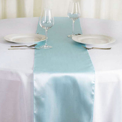Bulk 4 Pack Satin Table Runner 12 x 108 Inch Long Wholesale