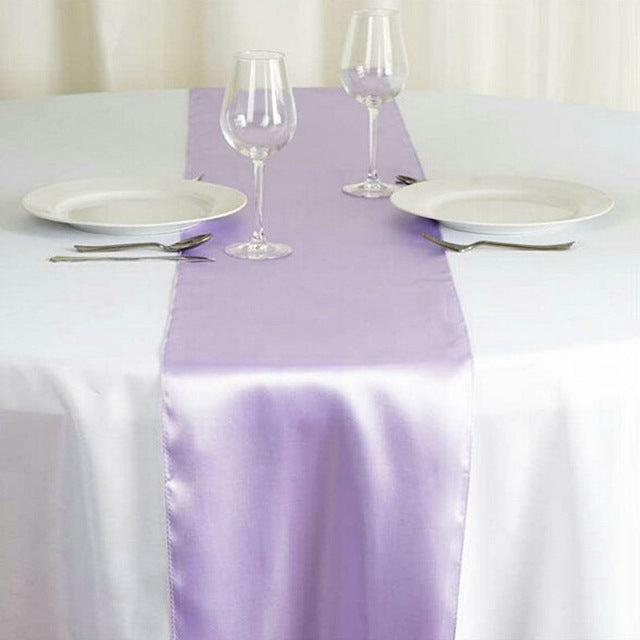 Bulk 4 Pack Satin Table Runner 12 x 108 Inch Long Wholesale