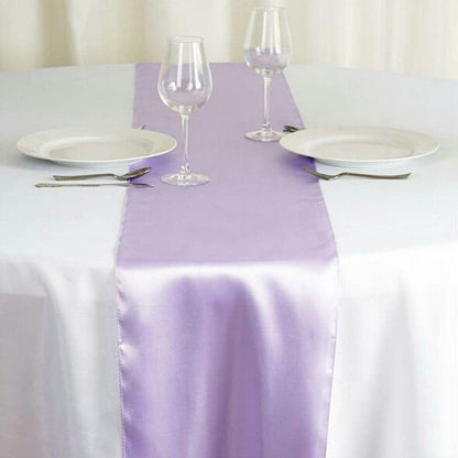 Bulk 4 Pack Satin Table Runner 12 x 108 Inch Long Wholesale