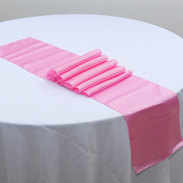 Bulk 4 Pack Satin Table Runner 12 x 108 Inch Long Wholesale