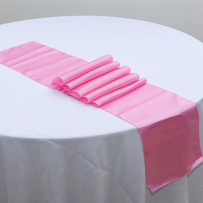 Bulk 4 Pack Satin Table Runner 12 x 108 Inch Long Wholesale