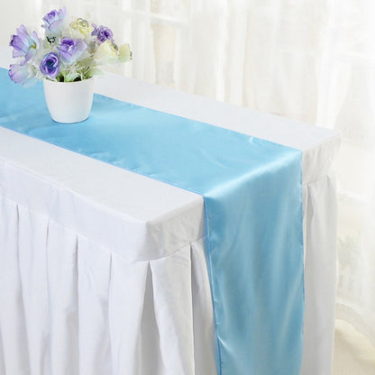 Bulk 4 Pack Satin Table Runner 12 x 108 Inch Long Wholesale