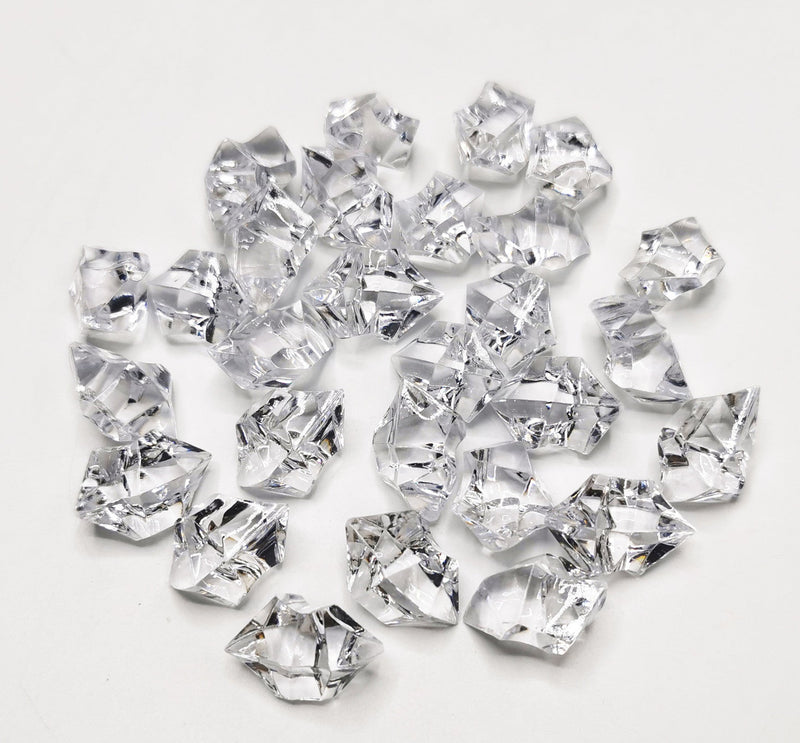 250 Pcs Crystal Vase Filler Ice Cubes Bulk Clear Acrylic Decorative Fillers for Arrangements