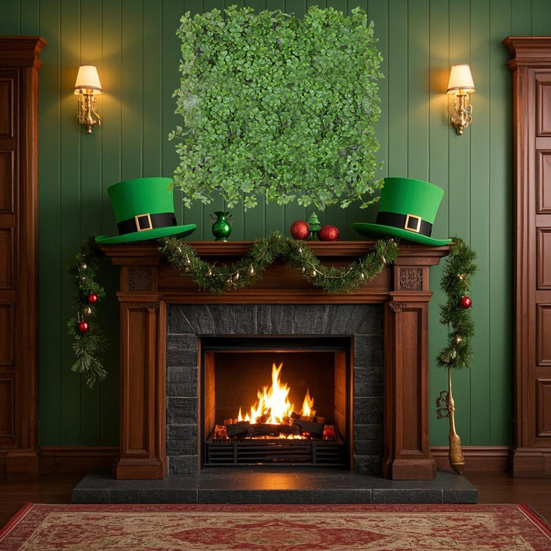 Artificial Clover Grass Wall Panel 20"x20" UV Protected Greenery for Wall Decor Bulk Pack