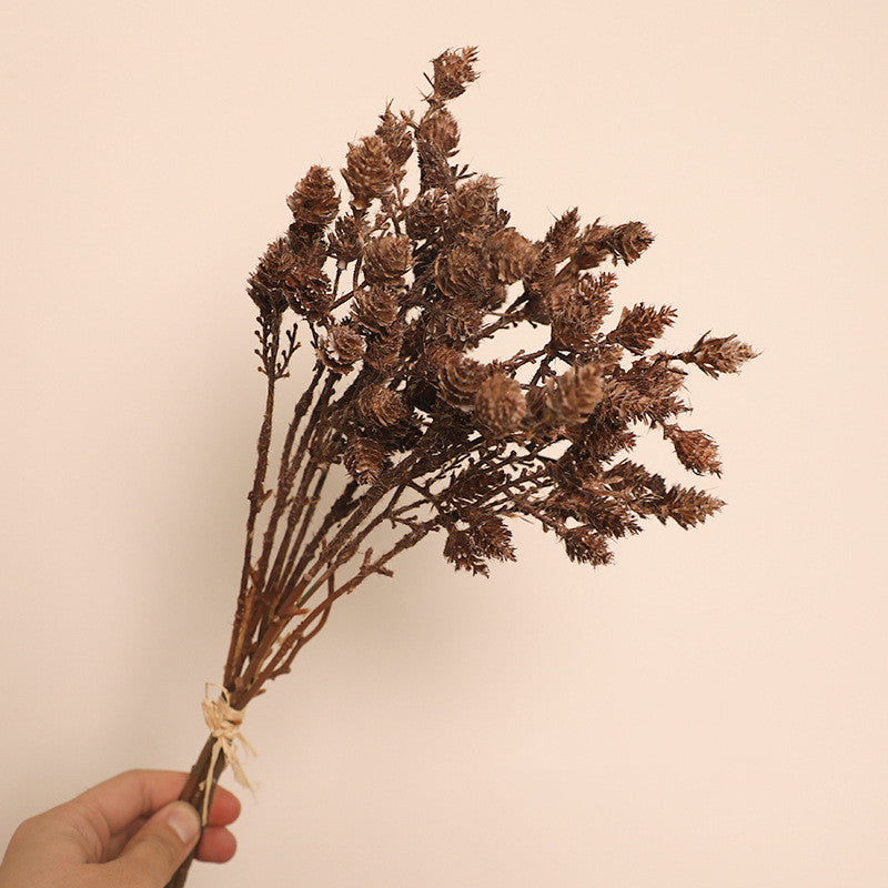 16.5 Inch Artificial Autumn Pine Cone Branches 10 Pcs Realistic Fall Winter Foliage for Thanksgiving Christmas Decor