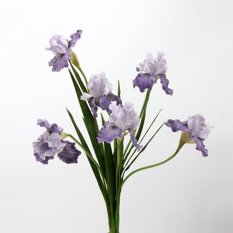 29 Inch Fantasy Iris Artificial Flower Stems, Real Touch, 10 Pcs, Bulk Christian Arrangements