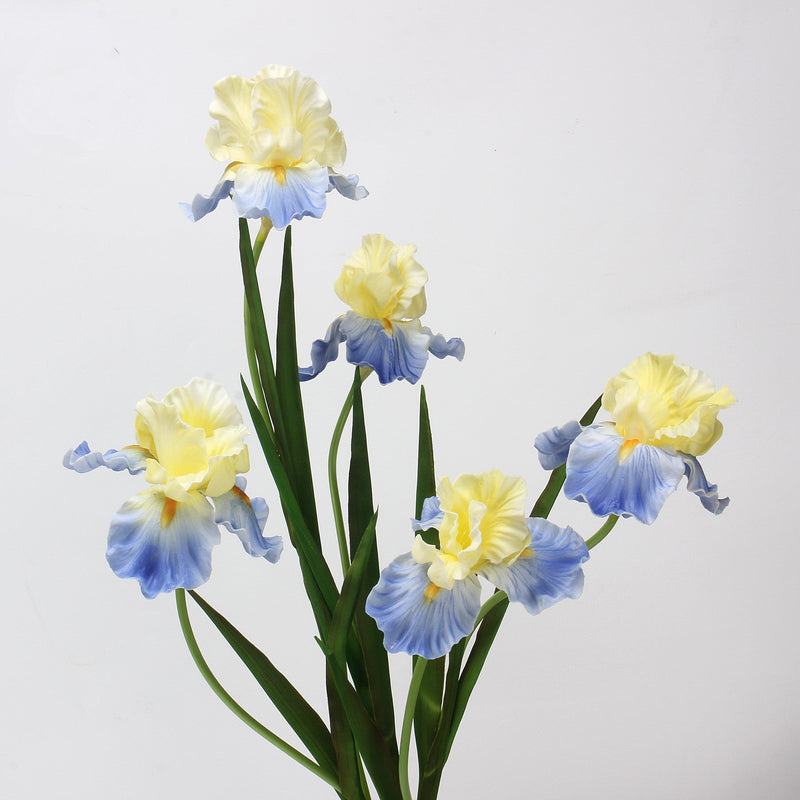 29 Inch Fantasy Iris Artificial Flower Stems, Real Touch, 10 Pcs, Bulk Christian Arrangements