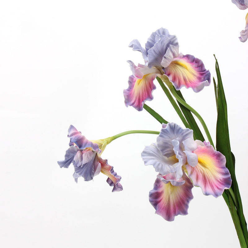 29 Inch Fantasy Iris Artificial Flower Stems, Real Touch, 10 Pcs, Bulk Christian Arrangements