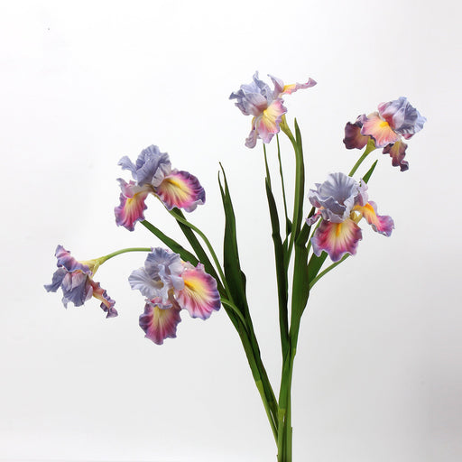 29 Inch Fantasy Iris Artificial Flower Stems, Real Touch, 10 Pcs, Bulk Christian Arrangements
