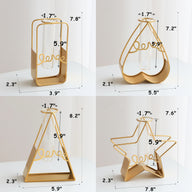 Bulk Set of 4 Tube Vases with Metal Stand Metal Table Vase Wholesale