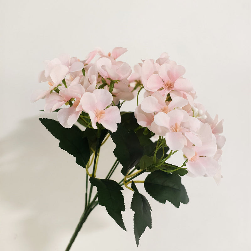 12 Inch Artificial Crabapple Flower Bush Bouquet, Realistic Faux Silk Flowers, Bulk Wedding Centerpiece Decor