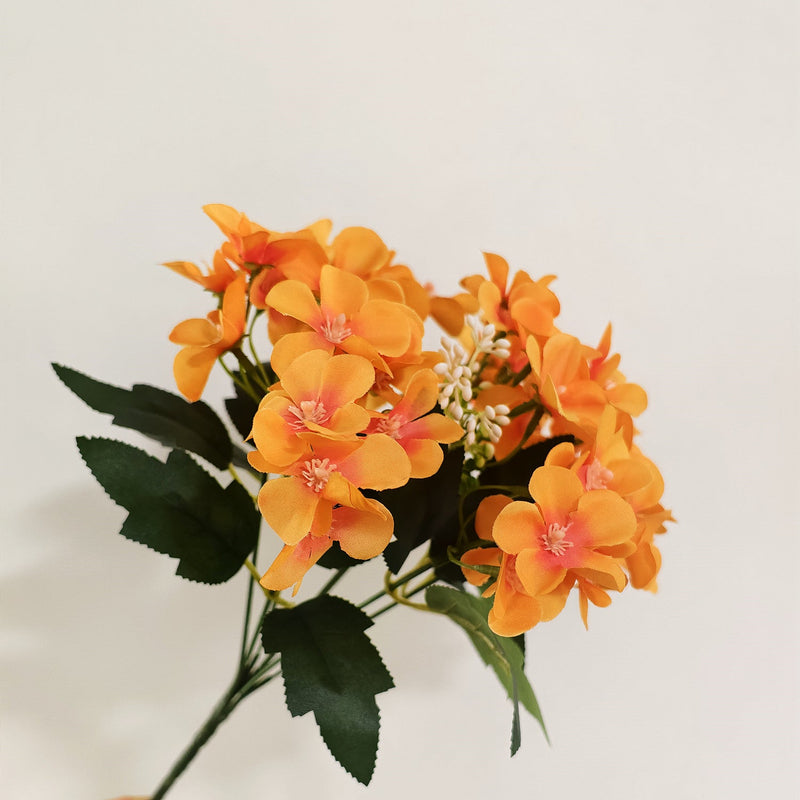 12 Inch Artificial Crabapple Flower Bush Bouquet, Realistic Faux Silk Flowers, Bulk Wedding Centerpiece Decor