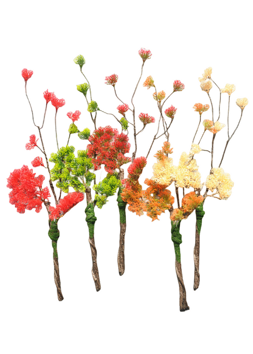 5 Pcs Artificial Curly Pine Branches for Christmas Bonsai Crafts Arrangements